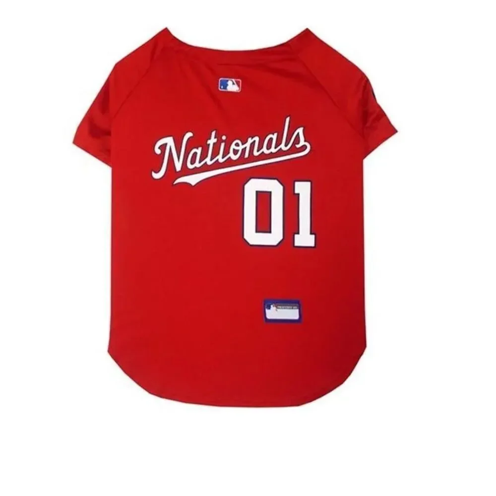 Washington Nationals Dog Jersey – Large – MLB Merchandise by Pets First Inc.